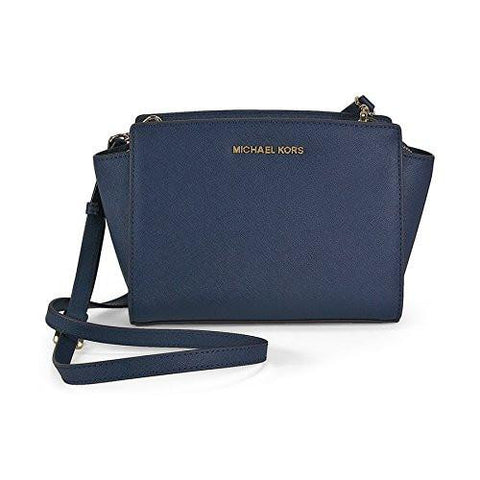 Michael Michael Kors Selma Medium Messenger Navy One Size