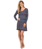 Karen Kane VNeck ALine Dress Print Dress