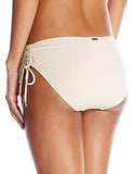 Side Shirred Hipster Bikini Bottom Milk Medium