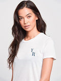 Add Up Long Scoop Tee White Xs Tops Tees White