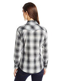 Western Fashion Shirts, Black Plaid, XLarge