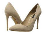 Trix Nude Kid Suede/Baby Calf High Heels