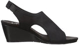 Coffee Cake Wedge Sandal Black Fabric 8 M Us