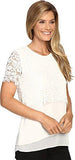 MultiLayer Lace Top Cream Shirt