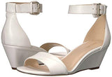 Nine West Prettysis Synthetic Wedge Sandal White 8 M Us