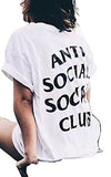 Pxmoda Hip Hop Fashion Anti Social Club T Shirt