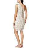 Michael Michael Kors Oneshoulder Tiedye Cover Up Dress Medium Sand