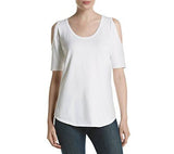 Cold Shoulder Top White Large