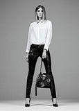 Studded Leather Pant With Zip, It 44, Black