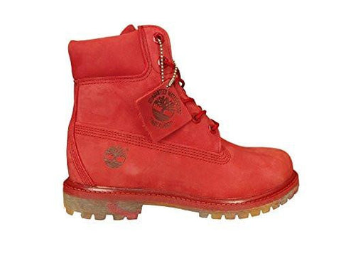 Ca148Z Premium 6In Boot Color: Red Nubuck W Watercolor Outsole Size: 9 W Us