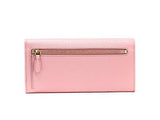 Wiberlux Prada Metal Logo Detail Flap Real Leather Long Wallet One Size Light Pink