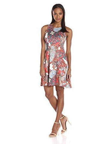 Paisley Flare Dress, Print, S