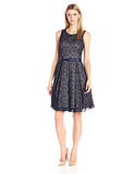 Eliza J Lace Fit And Flare, Navy, 8