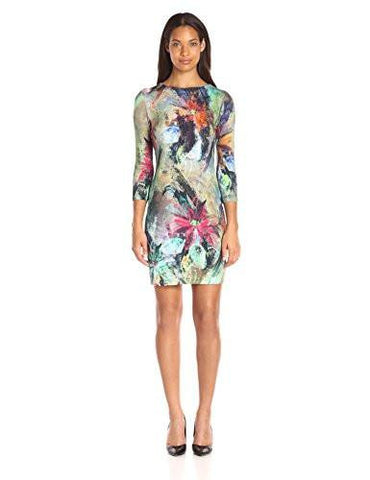 Floral Canvas Sheath Dress, Print, XLarge