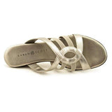 Emet Strappy Slide Sandals, Pewter, Size 6.0 Us