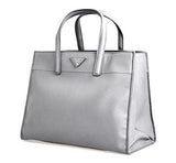 Prada Bn2603 Grey Saffiano Leather Shoulder Bag