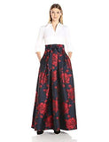 Ballgown With Printed Skirt, Red, 12