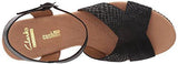 Helio Latitude Wedge Sandal Black Leather 7 M Us
