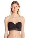 Kenneth Cole York Beat Of The Street Underwire Bustier Bra Bikini Top Black L