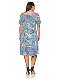 Plus Size Cold Shoulder Dress, Print, 2X