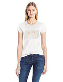 Sequin Logo Tee White Xlarge