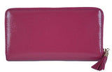 Gucci Soho Vernice Pink Patent Leather Zip Around Travel Wallet