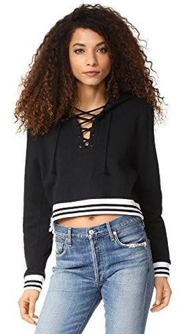 Hudson Long Sleeve Cropped Hoodie, Ruckus, Medium