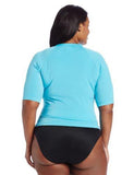 Kanu Surf Plussize Breeze Rash Guard Aqua 2X