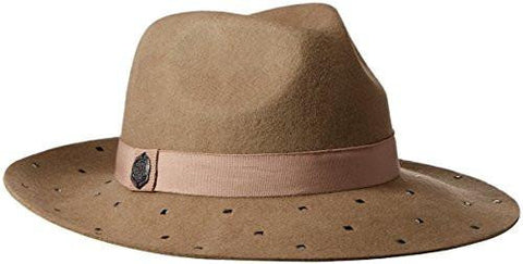 Vince Camuto Mini Square Stud Panama Hat Tan One Size