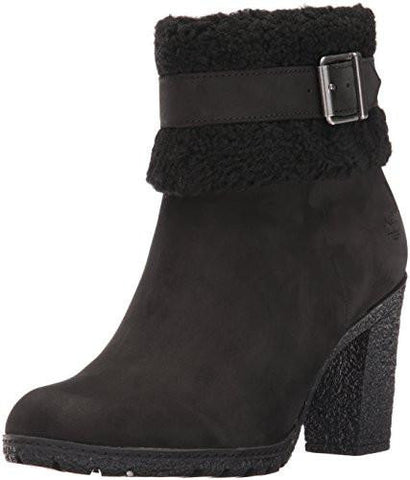 Glancy Teddy Fleece Fold Down Boot Black Nubuck 95 M Us