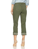 Dayla Wide Cuff Capri Jeans, TopiaryEmbroidered, 8