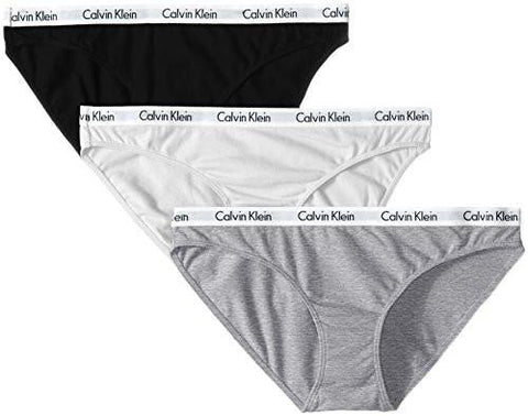 3 Pack Carousel Bikini Panty Blackwhitegrey Heather Small