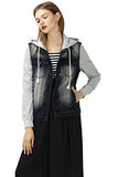 Holdwell Short Denim Jacket With Drawstring Hood Xsmall Black