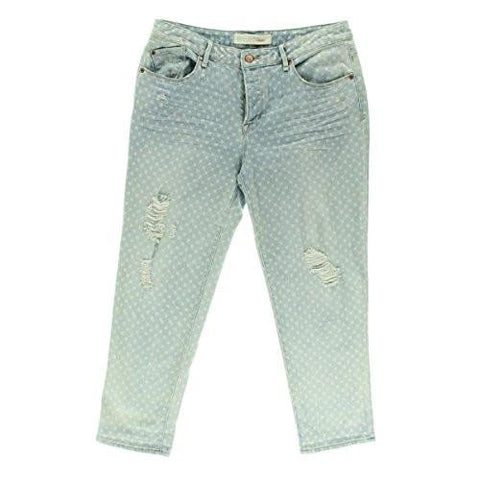 Marc By Marc Jacobs Jessie Destroyed Block Print Wash Jeans Blue 32
