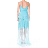 Womens Embroidered Prom SemiFormal Dress Blue 6