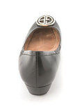 Skoutt Closed Toe Leather Wedge Pumps Black Size 10