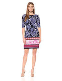 Printed Shift Dress, Navy, 14