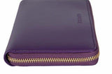 Leather Zip Wallet Margeaux Calf Royal Grape Purple 321117 X Large