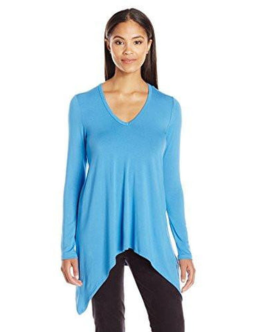 Karen Kane VNeck Handkerchief Tunic, Cloud, Xs