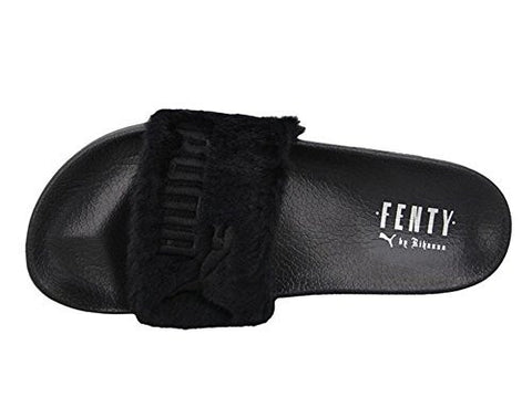 Fenty Puma X Rihanna Leadcat Fur Slide Sandals Black 85 Bm Us