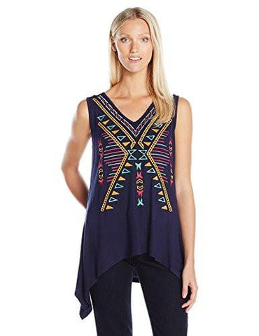 Rock 47 Sleeveless Tank Top, Navy, Large