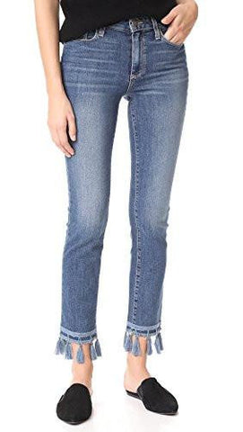 Jacqueline Straight Leg Jeans, Indigo Tassel, 30