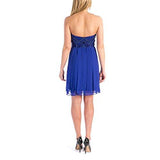 S Beaded Prom SemiFormal Dress Blue 0