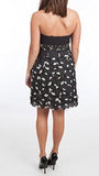 Petal Cocktail Dress, Black / Ivory, 4