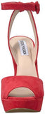 Steve Madden Amber Dress Sandal Red Suede 85 M Us