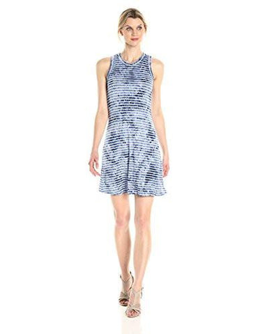 Karen Kane Tie Dye Halter Dress, Stripe, S