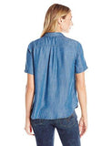 Short Sleeve Beverly Shirt, Medium Bright 53% Cotton, 47% Metallic, Medium