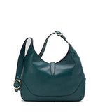 Jackie Shoulder Bag Handbag Teal Blue Green Leather 277520 Amkog