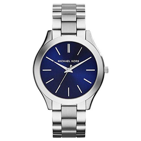 Michael Kors Mk3379 Slim Runway Silver Stainless Steel Bracelet Watch 42Mm Watch