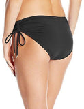 Side Shirred Hipster Bikini Bottom Black S